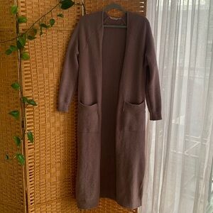 La vie en rose - long purple cozy sweater - really cute belted - size S